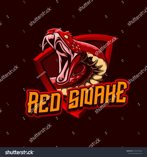 Red Snake Mascot Logo Concept Royalty Free Stock Vector 1525579022