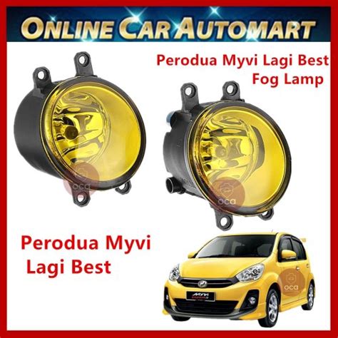 Pcs Perodua Myvi Lagi Best Oem Car Fog Light Fog Lamp Yellow Glass