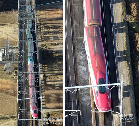 東京新聞鉄道クラブ On Twitter 千フナです。昨夜の 地震 で脱線した 東北新幹線 やまびこ。福島－白石蔵王間でヘリから