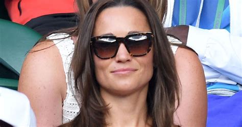 Pippa Middleton Wears Pastel Dress To Wimbledon