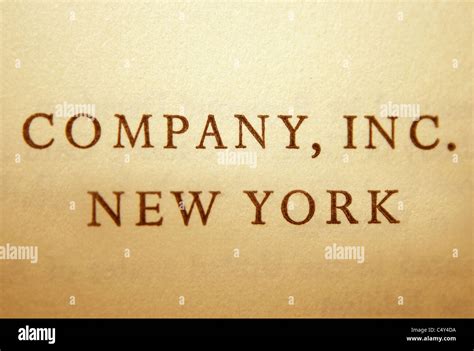 Company, INC. New York Stock Photo - Alamy