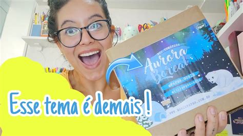 Unboxing Box Tem Tica Aurora Boreal Papers G Ris Caixa Surpresa