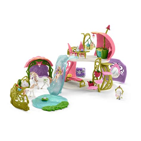 Schleich Bayala Flower House With Lake And Stable Toy Figurine Playset