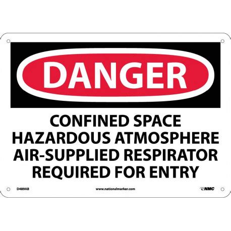 AccuformNMC D489 Danger Confined Space Hazardous Atmosphere Sign 10