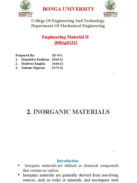 Inorganic Material Pdf Glasses Metals