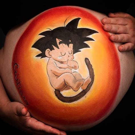 Goku BellyPainting Pancia Incinta Dipinta Pancia Incinta Foto