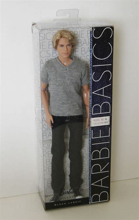 Barbie Basics Ken Doll Blonde Jeans Model 16 Collection 002 Black Label