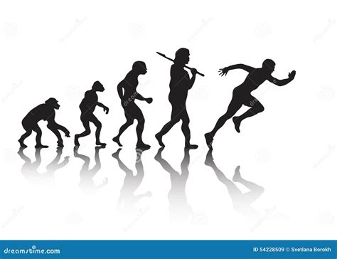 The Evolution of People Running Stock Vector - Illustration of ...