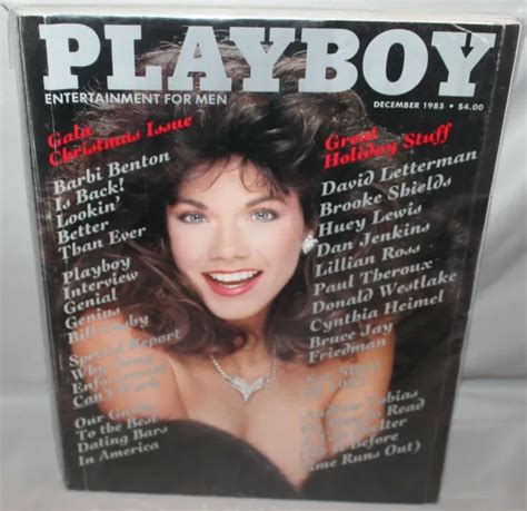 PLAYBOY MAGAZINE DECEMBER 1985 Carol Ficatier Centerfold Barbi Benton