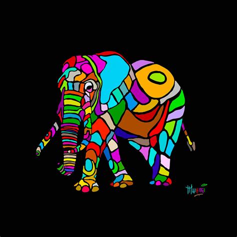 Rainbow Elephant Digital Art By Anthony Mwangi Fine Art America