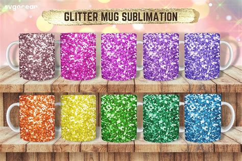 Mug Glitter Sublimation Graphic By Svgocean Creative Fabrica