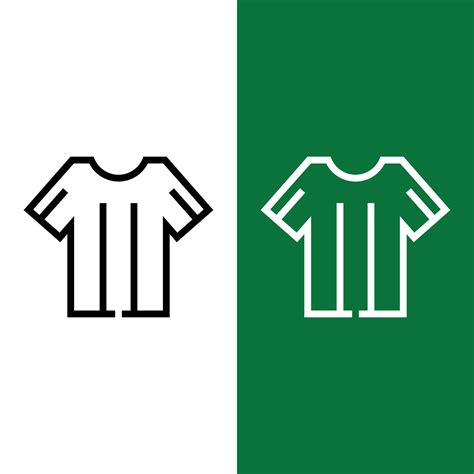 Football Or Soccer Player Jersey Icon In Outline Style Vector