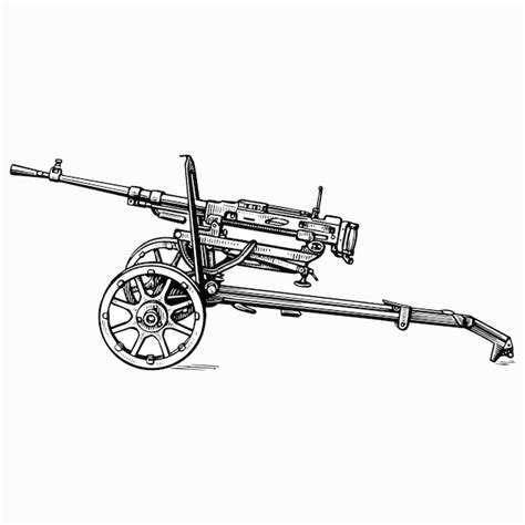 Premium Vector Machine Gun