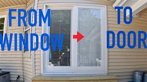 How To Convert A Window Into A Sliding Glass Door Youtube