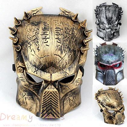 HOT Predator face Mask Cospaly paintball horror Halloween Costume Ball ...