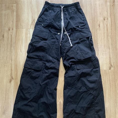 Rick Owens Drkshdw Black Jumbo Bela Cargo Depop