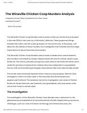 Unraveling The Wineville Chicken Coop Murders: Analysis & | Course Hero