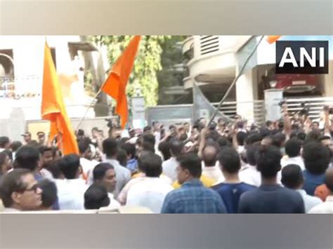 Shiv Sena Workers Protest Against Ls Mp Navneet Rana Over Hanuman