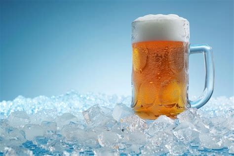 Premium Photo Refreshing Glass Of Beer On Ice