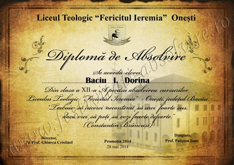 Modele Diplome Absolventi Festivitati Absolvire