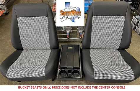 1969 Chevy Truck Rebuilt Houndstooth Bucket Seats