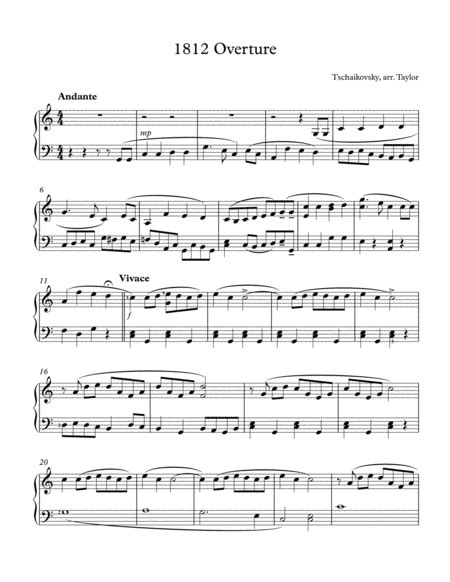 1812 Overture By - Digital Sheet Music For Score - Download & Print A0 ...