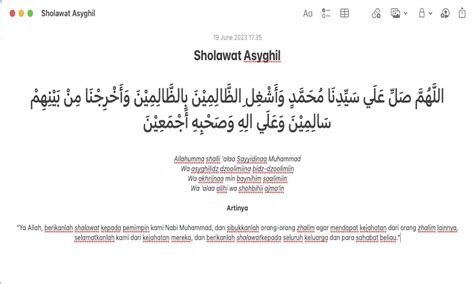 Sholawat Asyghil: Lirik, Arab, Latin, dan Terjemahannya