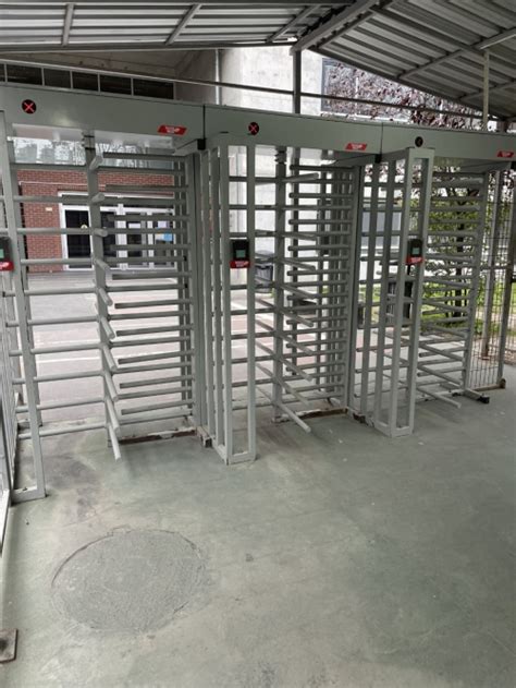 Full Height Turnstile White Rose Strong Barrier Safe Passage