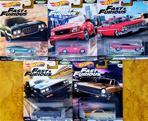 Hot Wheels Fast Furious Set Motor City Muscle Minis Velozes E Furiosos Universo Hot Wheels