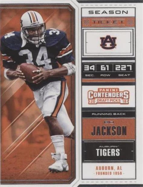 Panini Contenders Draft Picks Season Ticket Bo Jackson For