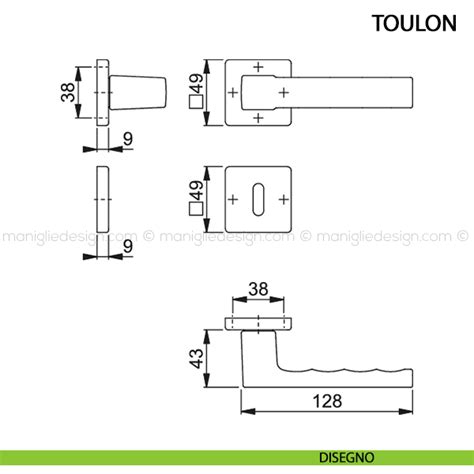 Maniglia Per Porta Toulon Hoppe Alluminio Argento Maniglie Design