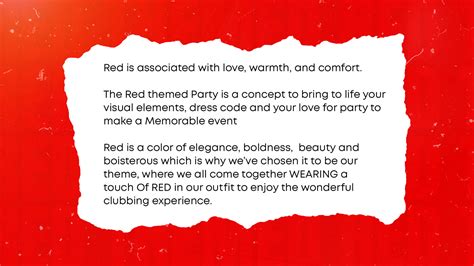 The Red Themed Party :: Behance