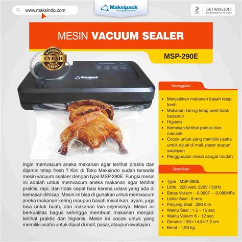 Daftar Harga Mesin Vacuum Sealer Pengemas Vakum Maksindo 2021