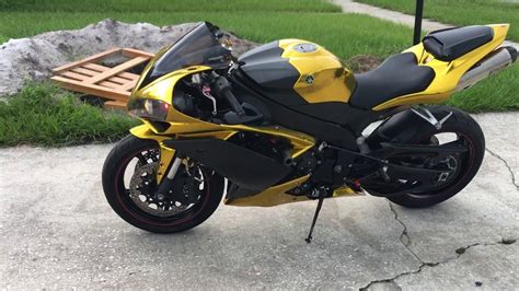 Yamaha Yzf R1 4c8 Model Gold Chrom Wrapped By Myself Youtube