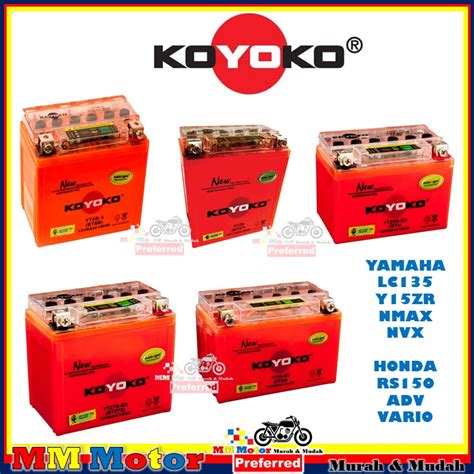 Bateri Nanogel Motosikal Koyoko Motorcycle Battery Ytz S Bs Gtz V