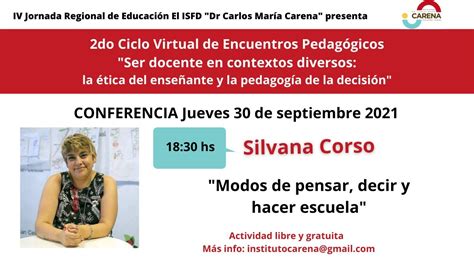 Do Ciclo Virtual De Encuentros Pedag Gicos Ser Docente En Contextos