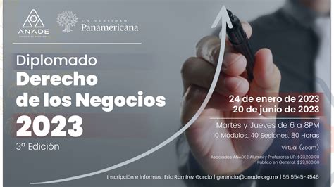 Diplomado Derecho De Los Negocios 2023 3ª Edición Anade