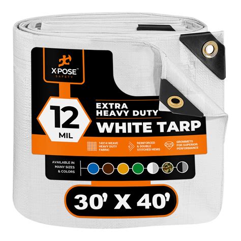 Xpose Safety 30 X 40 White Extra Heavy Duty Weatherproof 12 Mil