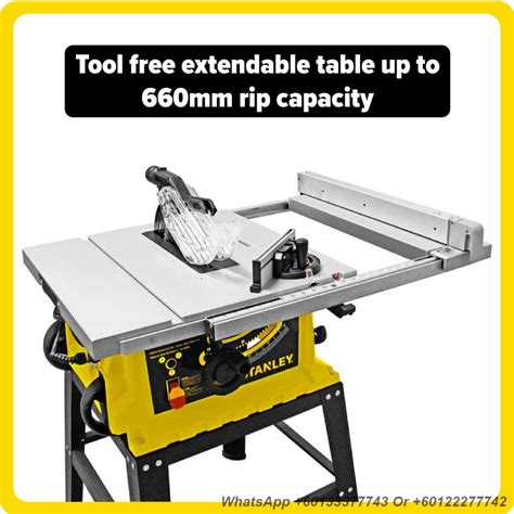 Stanley Sst1801 Table Saw With Frame 10 1800w 4800 Min