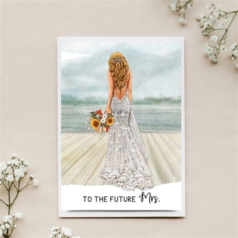 Printable Bridal Shower Card To The Future Mrs Card Instant