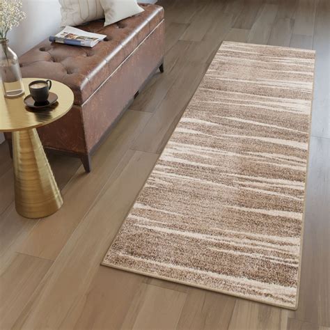 Tapiso Sari Tapijt Loper Beige Bruin Woonkamer Gang Vloerkleed Maat