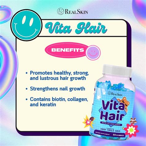 Real Skin Vitahair Gummies For Hair Nail And Skin Pny Beauty