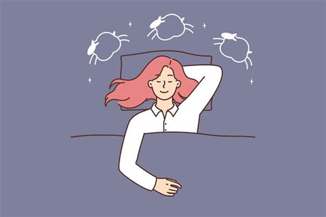 Premium Vector Sleeping Woman Vector Illustration