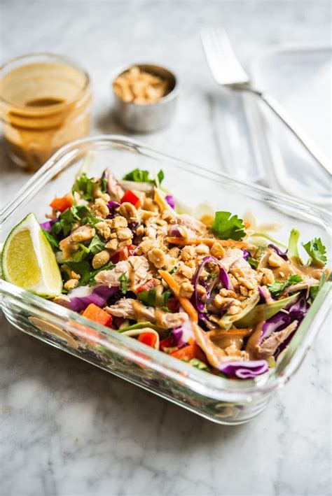 Thai Inspired Chopped Chicken Salad Recipe Fed And Fit