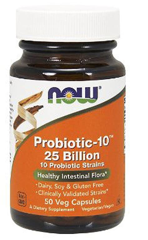 Now Probiotic 10 25 Billion 50 V Capsules Abundant Health