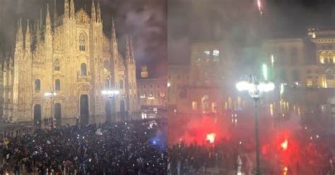 Festa Inter Scudetto E Seconda Stella Centinaia Di Tifosi In Duomo