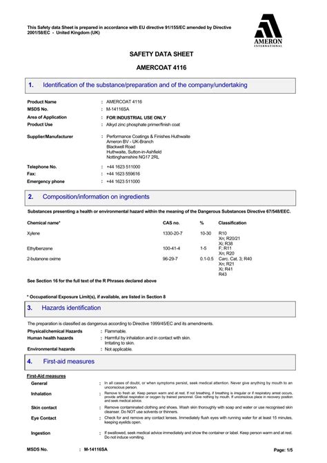 Safety Data Sheet Promain