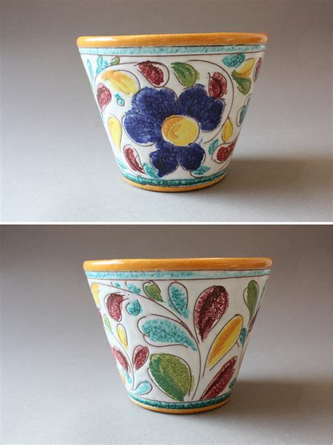 Vaso Di Fiori Boho Fioriera Colorata Ceramiche Italiane Etsy Italia