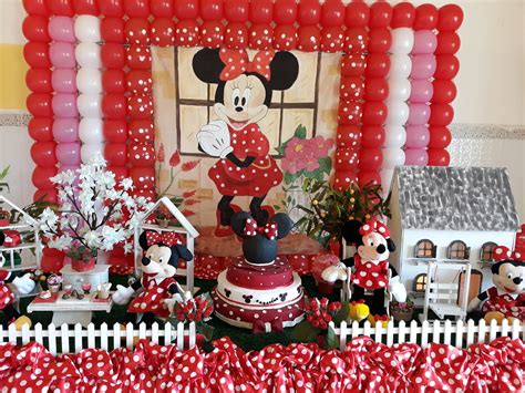 Atelier Artefolia Decora O De Festa Infantil Minnie Vermelha