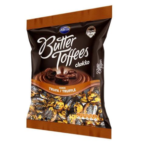 Bala De Caramelo Trufa Butter Toffees Chokko Pacote 500g Rede Super Líder